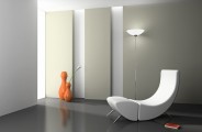 Elegant interior with white armchair 3D rendering